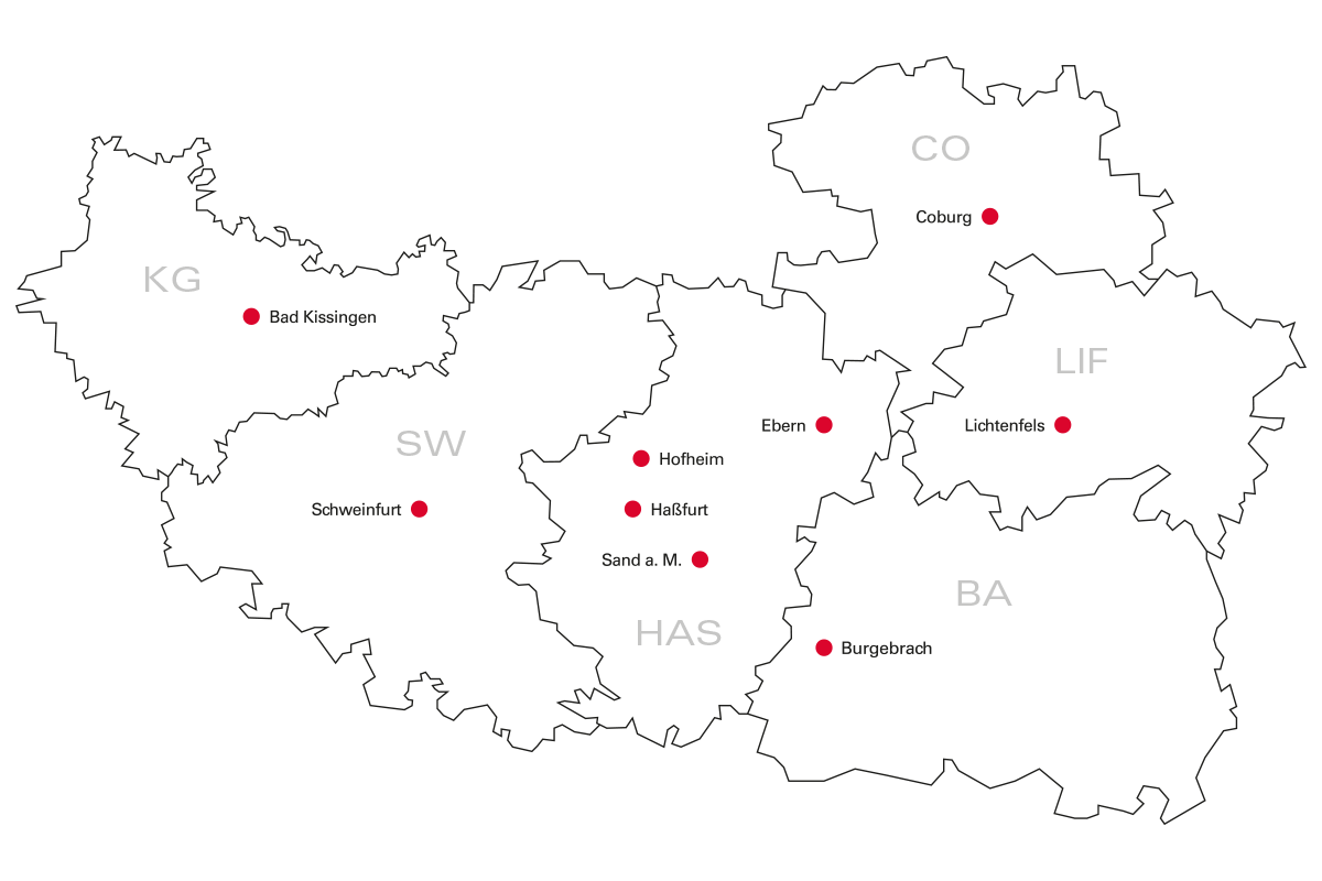 Standorte der GELDER & SORG GmbH & Co. KG